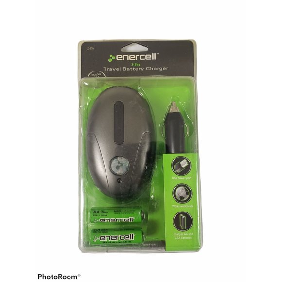 Enercell Travel Battery Charger 23-775 2 Bay Usb Port Battery Included - Picture 1 of 6